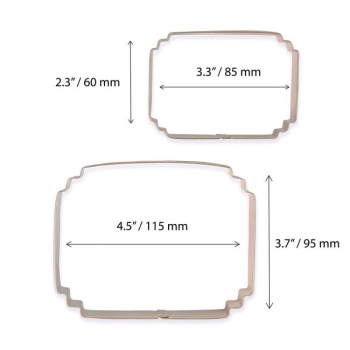 Cookie Cutter Set/2 - Plaque Style 7